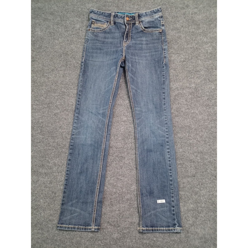 Rock & Roll Cowgirl Revolver Jeans Girls 16R Blue Bootcut Stretch Denim